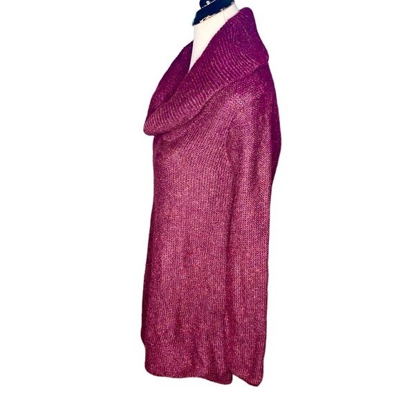 Modcloth Playing it Cowl Tunic Sweater Burgundy Size Small - Picture 4 of 9